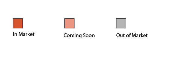 Color Code for Five Diamond Blend Franchise Available Markets